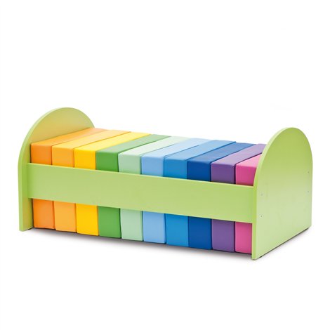 Set 10 perne 30x30x10 cm cu Suport din lemn inclus, gradinita, cresa - poza 1