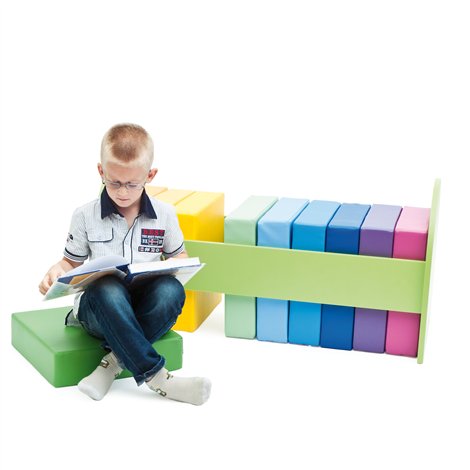 Set 10 perne 30x30x10 cm cu Suport din lemn inclus, gradinita, cresa - poza 2