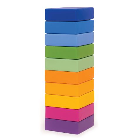 Set 10 perne PVC patrate pentru activitati, 30x30x10 cm, Rainbow - poza 1