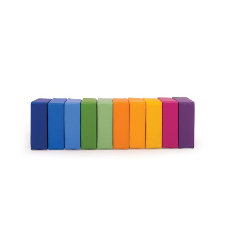 Set 10 perne PVC patrate pentru activitati, 30x30x10 cm, Rainbow - poza 2
