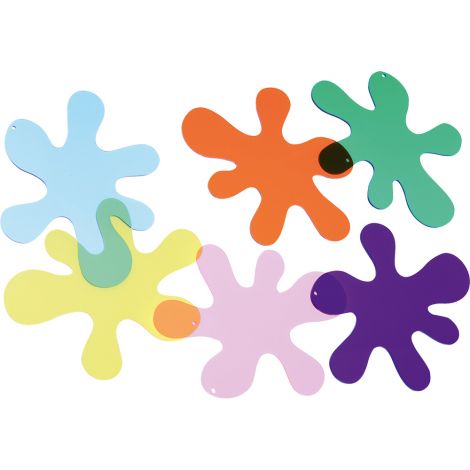 Set 10 piese translucide din plastic in forma de pata pentru tableta sau masa luminoasa - poza 2