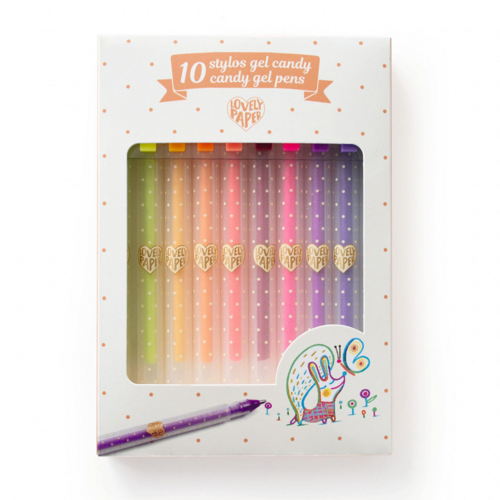 Set 10 pixuri cu gel culori pastelate