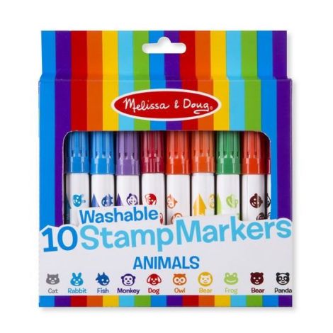 Set 10 stampile marker lavabile Animale Melissa and Doug - poza 1