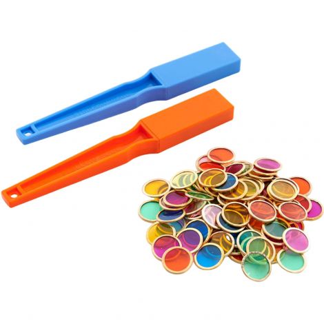 Set 100 jetoane metalice colorate - poza 1