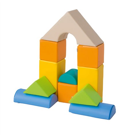 Set 11 blocuri din spuma cu huse detasabile Baby, cu certificat Oeko-Tex, cresa si gradinita - poza 1