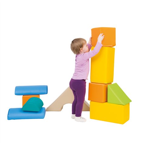 Set 11 blocuri din spuma cu huse detasabile Baby, cu certificat Oeko-Tex, cresa si gradinita - poza 3