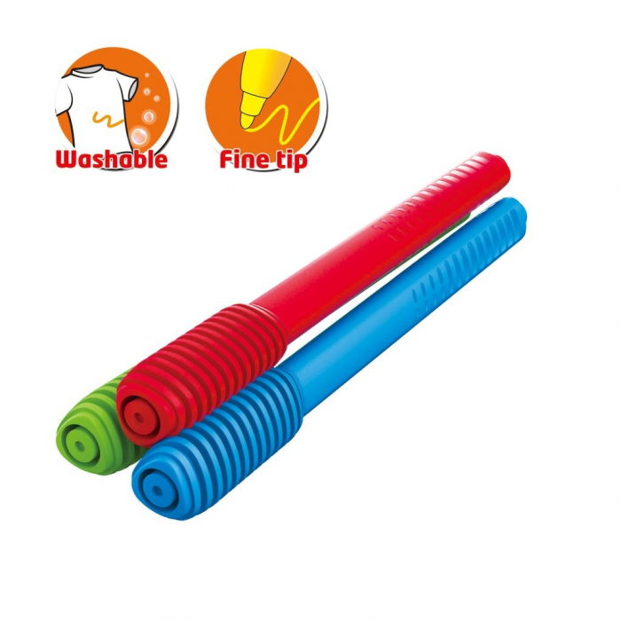 Set 12 carioci Capfix Connectible, triunghiulare,varf subtire
