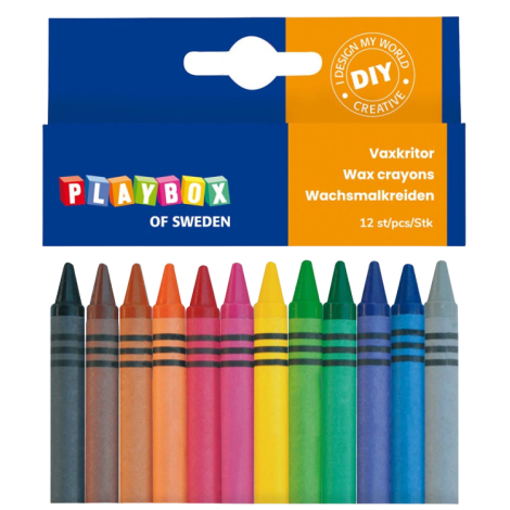 Set 12 creioane colorate cerate cu diametrul de 8 mm - poza 1