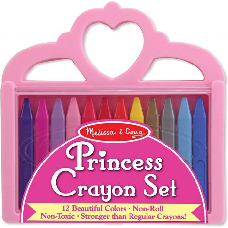 Set 12 Creioane Colorate Triunghiulare Princess Melissa & Doug 4155 - poza 1