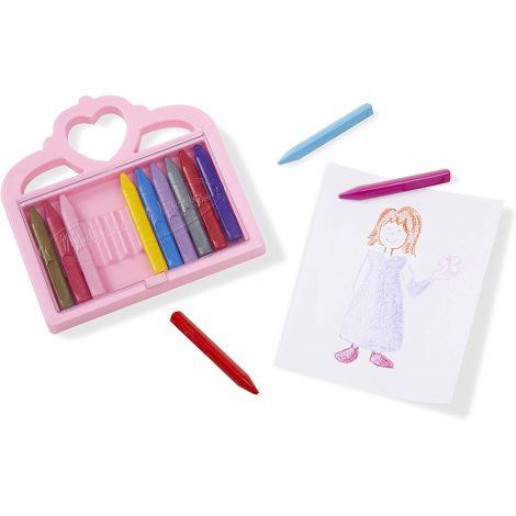 Set 12 Creioane Colorate Triunghiulare Princess Melissa & Doug 4155 - poza 5