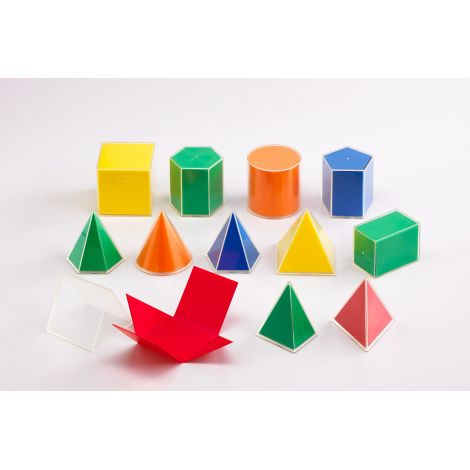 Set 12 de corpuri geometrice cu dubluri pliabile - poza 2