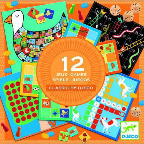 Set 12 jocuri clasice pentru copii, +4 ani, Djeco DJ05218 - poza 1
