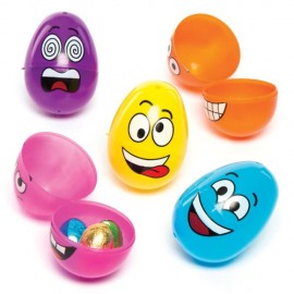 Set 12 oua din plastic Funny Face - Baker Ross