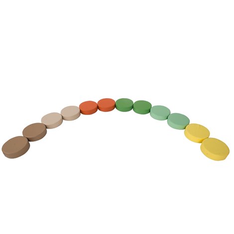 Set 12 pufuri din spuma Nature, 30 cm diam, 8 cm grosime, cresa si gradinita - poza 2