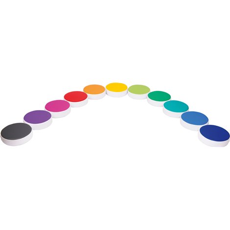 Set 12 pufuri rotunde din spuma Drops, 30 cm diam, 8 cm grosime, cresa si gradinita - poza 1