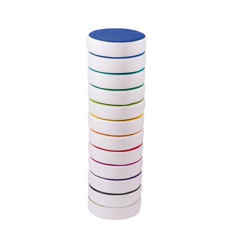Set 12 pufuri rotunde din spuma Drops, 30 cm diam, 8 cm grosime, cresa si gradinita - poza 2