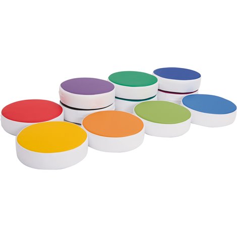 Set 12 pufuri rotunde din spuma Drops, 30 cm diam, 8 cm grosime, cresa si gradinita - poza 3