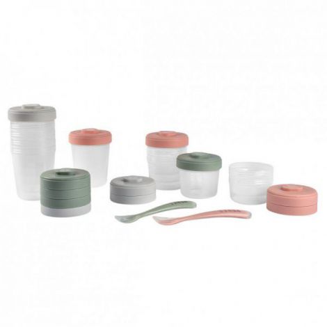 Set 12 recipiente hrana Beaba Eucalyptus 2x90 ml, 4x150 ml, 6x250 ml - poza 2