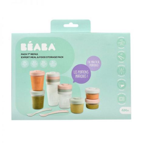 Set 12 recipiente hrana Beaba Eucalyptus 2x90 ml, 4x150 ml, 6x250 ml - poza 4