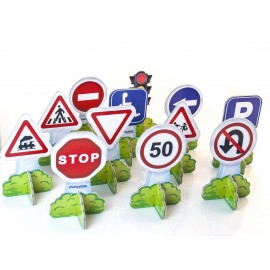 Set 12 Semne de circulatie mini - Miniland - poza 1
