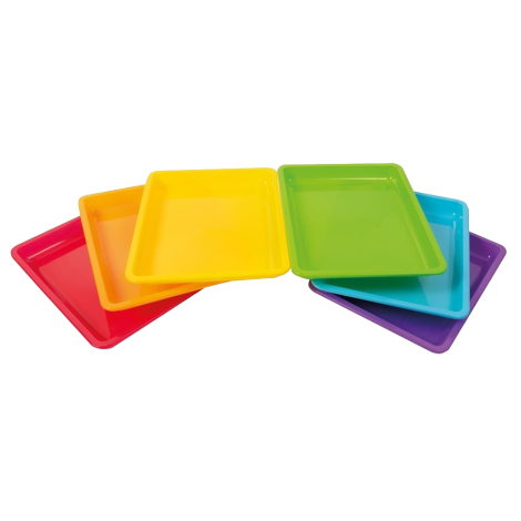Set 12 tavi colorate multifunctionale 28 x 22 x 3 cm, pentru gradinita si scoala - poza 1