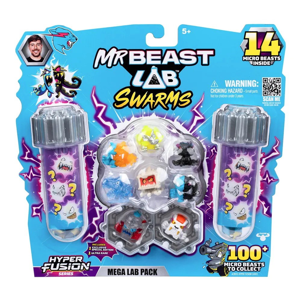 Set 14 figurine Mr Beast Mega Lab Swarms Test - poza 1