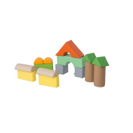 Set 15 blocuri din spuma cu huse detasabile Baby, cu certificat Oeko-Tex, cresa si gradinita - poza 1