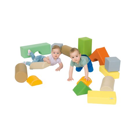 Set 15 blocuri din spuma cu huse detasabile Baby, cu certificat Oeko-Tex, cresa si gradinita - poza 2