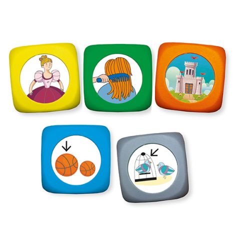Set 15 Cuburi cu povesti Story Cubes cu ghid pedagogic si suport audio in limba romana - poza 4