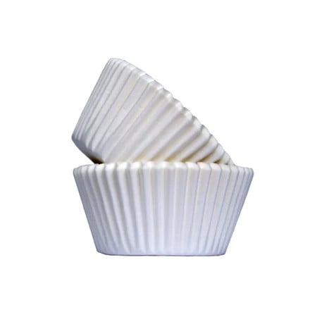Set 150 forme praline hartie, unica folosinta, alb,6x2 cm