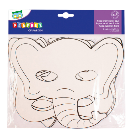Set 16 masti de colorat, forme cu diverse animale, carton FSC - poza 1