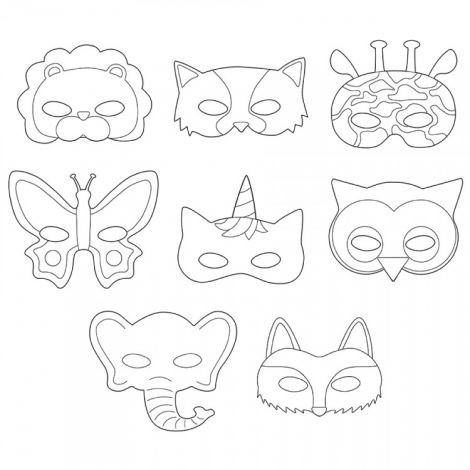 Set 16 masti de colorat, forme cu diverse animale, carton FSC - poza 3