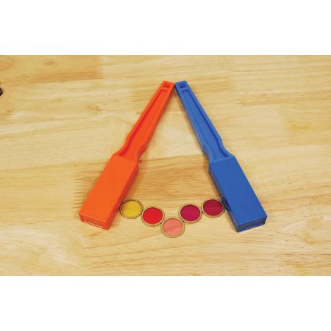 Set 2 baghete magnetice si jetoane pentru experimentare magnetism - poza 2