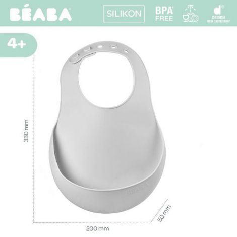 Set 2 Bavete silicon Beaba Airy Green Light Grey - poza 2