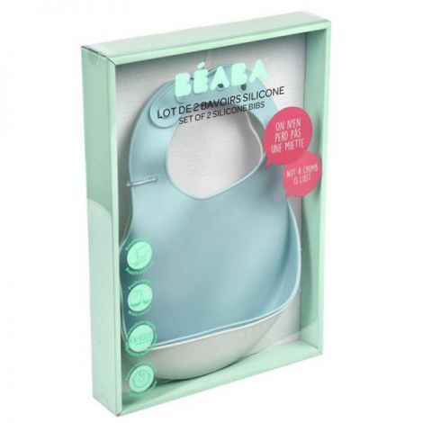 Set 2 Bavete silicon Beaba Airy Green Light Grey - poza 5