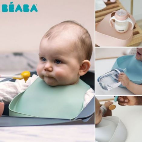 Set 2 Bavete silicon Beaba Light Mist Sage Green - poza 5