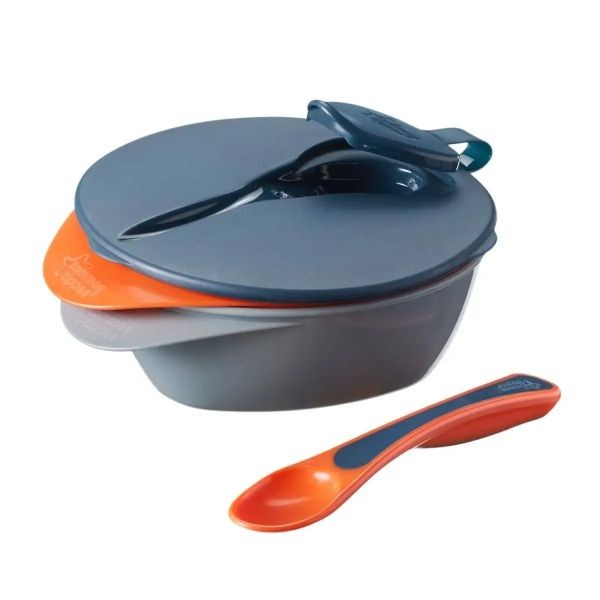 Set 2 castronele cu capac si lingura Tommee Tippee 7 luni + - poza 1