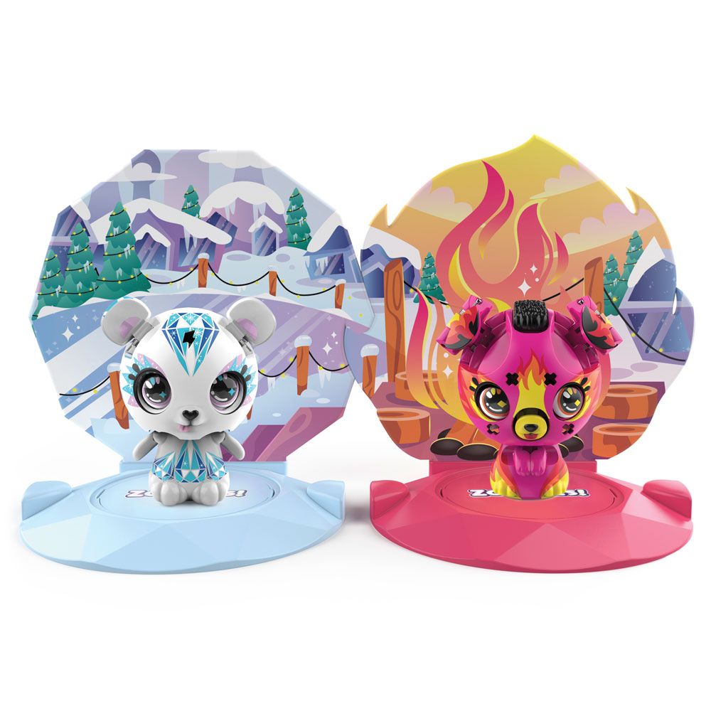 Set 2 figurine animalut transformabile Zoobles - poza 1