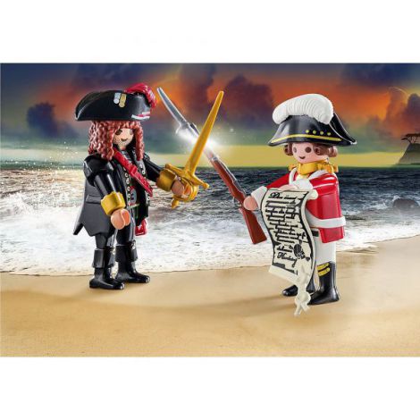 Set 2 figurine pirat si soldat PM70273 Playmobil - poza 2