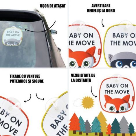 Set 2 indicatoare auto Diono Baby On the Move - poza 2