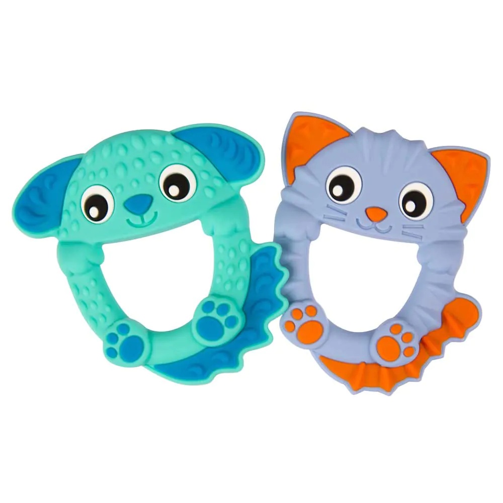Set 2 jucarii dentitie PlayGro caine si pisoi - poza 1