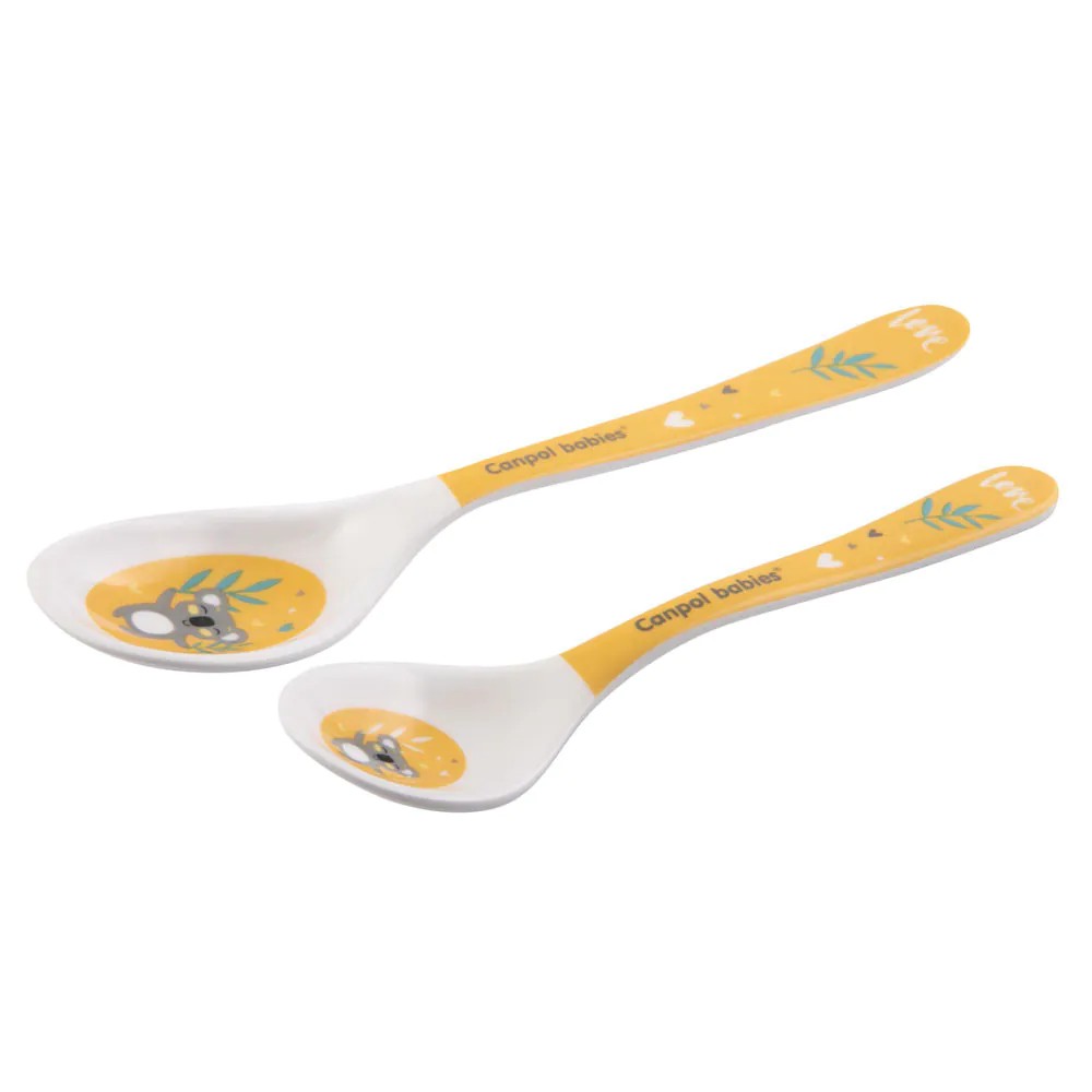 Set 2 linguri pentru bebelusi Canpol Exotic Animals Galben - poza 1