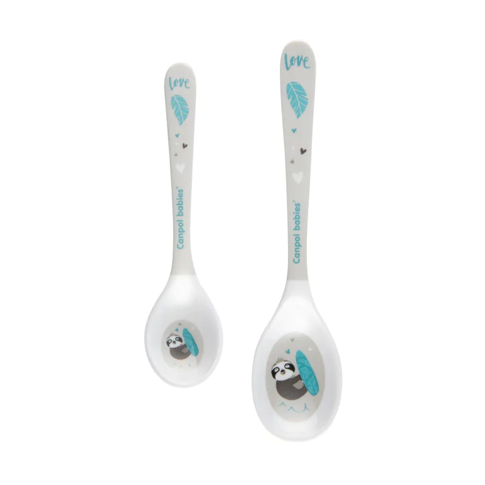 Set 2 linguri pentru bebelusi Canpol Exotic Animals Gri - poza 2