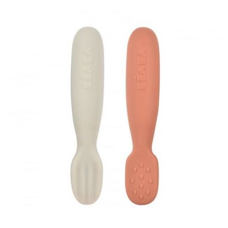 Set 2 linguri silicon Beaba Terracotta Velvet Grey - poza 2