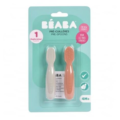 Set 2 linguri silicon Beaba Terracotta Velvet Grey - poza 5
