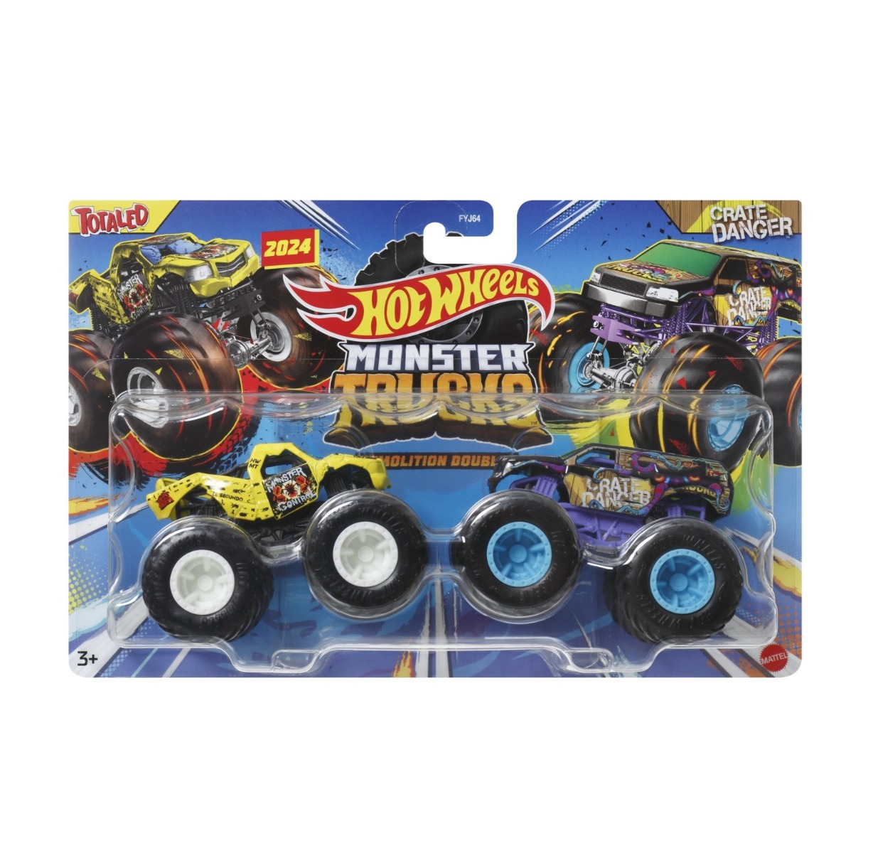 Set 2 masinute Hot Wheels Core Monster Trucks Demolition 1:64 - poza 4