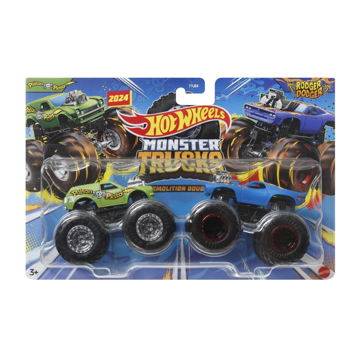 Set 2 masinute Hot Wheels Core Monster Trucks Demolition 1:64 - poza 5