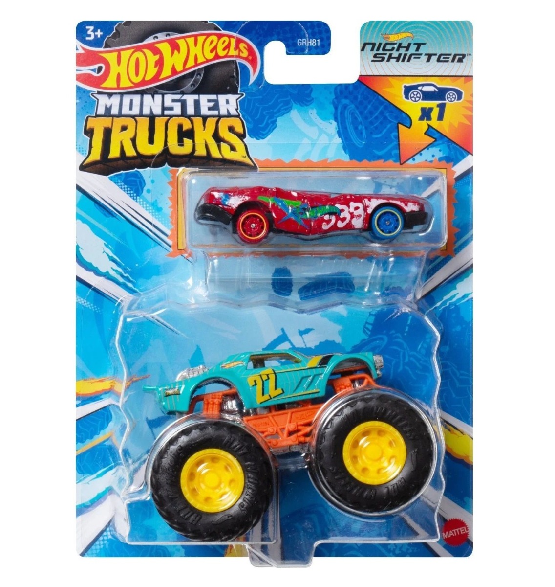 Set 2 masinute Hot Wheels Monster Trucks 1:64 - poza 2
