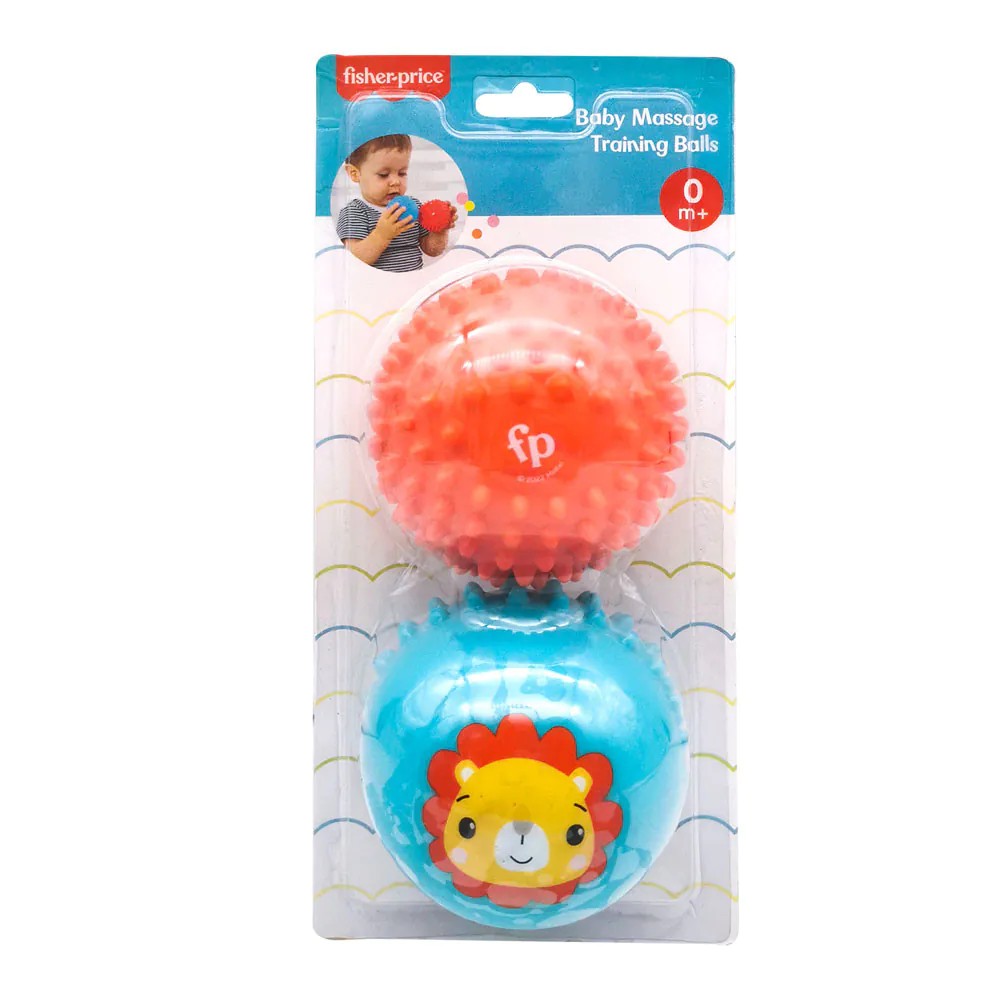 Set 2 mingi senzoriale pentru bebelusi Fisher Price Baby Massage - poza 2