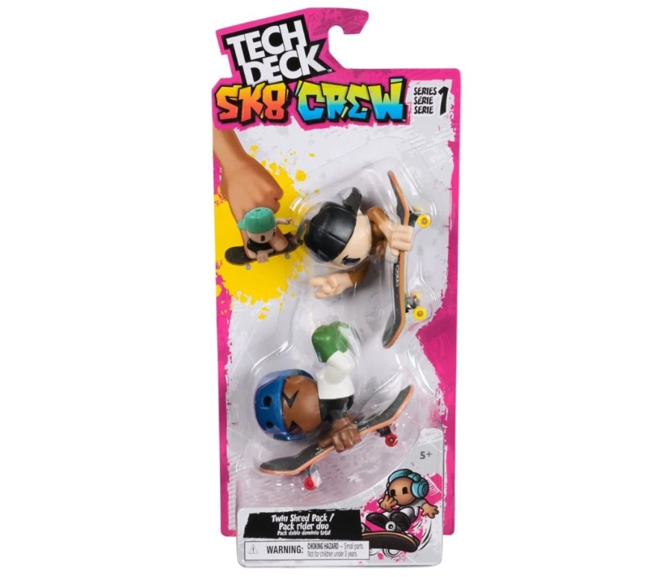 Set 2 mini skateboard cu figurina Tech Deck Sk8Crew Deluxe 6071061 - poza 2